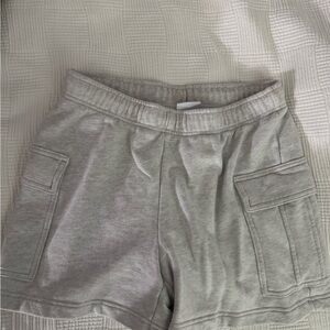 TNA Gray Cargo Shorts with Elastic Waistband